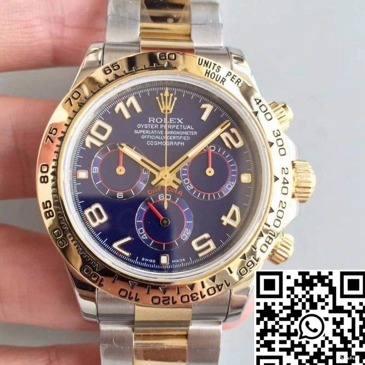 Dial Cosmograph Blue 3A Wrapped Gold Rolex Yellow 18K 116503 Daytona Factory 0820